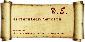 Winterstein Sarolta névjegykártya